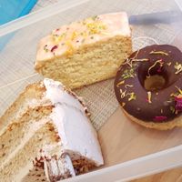 Variety of vegan goodness at Mono Cafe in Munich