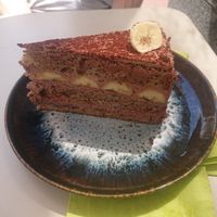 Banana-chocolate cake at Mono Cafe in Munich