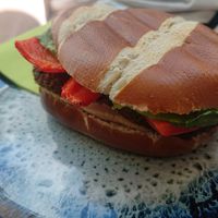 Fleischfpflanzerl Sandwich at Mono Cafe in Munich