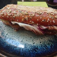 Wild garlic (Bärlauch) tofu sandwich at Mono Cafe in Munich