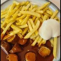 vegane Currywurst at Schnellrestaurant Schmachtendorfer Kochpott in Oberhausen