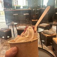 Blueberry and vanilla ice cream—magnificent   at Sammy's Berliner Donuts in Berlin