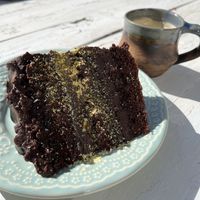 Torta Matilda de chocolate y cafe  at Inhala Bar Natural in Funes