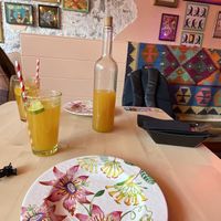 Homemade passion fruit (maracuja) liquor  at Chiwawa Cantina in Gran Canaria