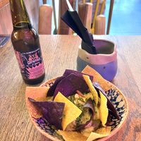 Beer + vegan nachos (half portion)  at Chiwawa Cantina in Gran Canaria
