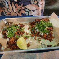 Vegan chorizo tacos at Taco + Tequila  in Savannah
