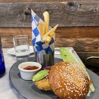 Buttermilk chicken sandwich  at Willow Vegan Bistro in New York City