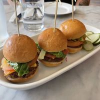 Cheeseburger sliders  at Willow Vegan Bistro in New York City