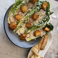 Caesar salad with chikn - recommend!!  at Willow Vegan Bistro in New York City