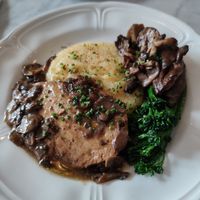 Porcini Chick'n Marsala at Willow Vegan Bistro in New York City
