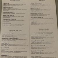 Menu! Great vegan seafood options, the calamari was amazing.  at Willow Vegan Bistro in New York City