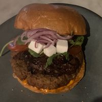 Hickory burger at Willow Vegan Bistro in New York City
