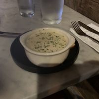 "Clam" chowder at Willow Vegan Bistro in New York City
