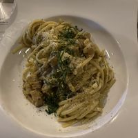 Vegan scallops   at Willow Vegan Bistro in New York City