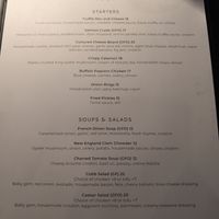 Menu at Willow Vegan Bistro in New York City