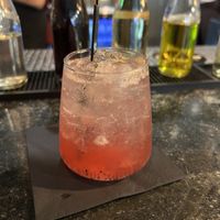 Dragonfruit cranberry mocktail   at Willow Vegan Bistro in New York City