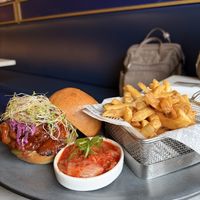 Mushroom burger  at Willow Vegan Bistro in New York City