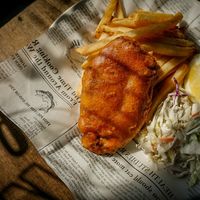 Vegan phish and chips at Fionn's in Winnipeg