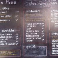 Many GF options. Many things can be veganised as the kitchen is their. 
Some vegan treats they sold out waiting to be brought I was told at Rusticana Coffee in Mill Bay