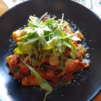 Pasta with artichoke and vegetables at The Junction Hotel in Thames