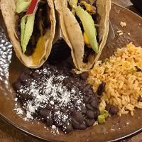 Mushroom and potato tacos (picture taken before they fixed the cheese on the beans)  at Mi Casa in Breckenridge