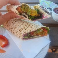 Curried chickpea wrap  at Bridgewater Bay Cafe in Cape Bridgewater
