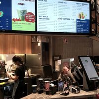interior - view towards the counter at NUTTEA - La Trobe St in Melbourne