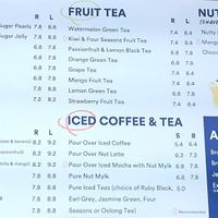 menu at NUTTEA - La Trobe St in Melbourne