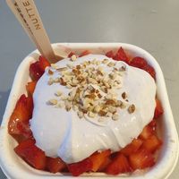 Strawberry bingsu with taro nut cream $14.80 at NUTTEA - La Trobe St in Melbourne