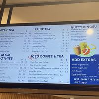 Menu  at NUTTEA - La Trobe St in Melbourne