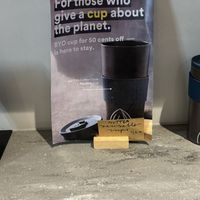 Bring your own cup or buy their cup to reuse!  at NUTTEA - La Trobe St in Melbourne