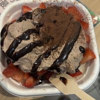 Strawberry bingsu  at NUTTEA - La Trobe St in Melbourne