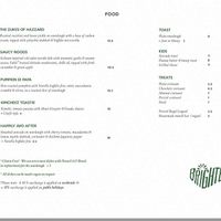 Menu at Brighter Coffee in Stanmore