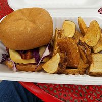 Red Dwarf burger  at Spacecat V-stro in Ferndale