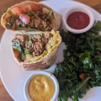 Cheeseburger burrito at Spacecat V-stro in Ferndale