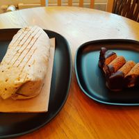 Wrap and dessert at Vegitat in Luzern