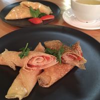 Vegan pancakes  at Loving Hut - St Kuznetsky Mos in Moscow
