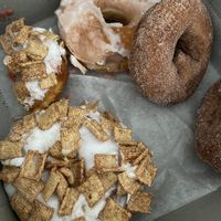 Cinnamon crunch and cinnamon sugar   at Donut Run in Washington