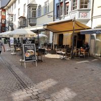 Exterior and outdoor seating at Tasty Imbiss in Schaffhausen