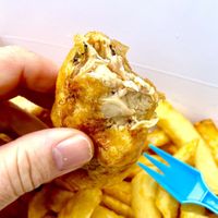Vegan fish - banana blossom  at Mr Chippy in York
