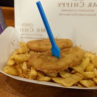 Pea protein fish and chips at Mr Chippy in York