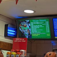 Vegan menu at Mr Chippy in York