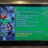 menu board at Mr Chippy in York