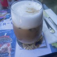 Caramel latte with almond milk   at The Brewery in Larnaca