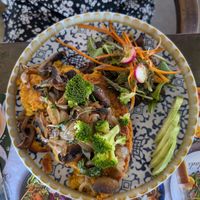 Vegan omelette (chickpea flour base) at The Brewery in Larnaca