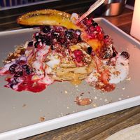 Protein peanut butter pancakes at The Brewery in Larnaca