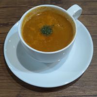 Nice tomato soup. at Sonu Sonu in Fukuoka