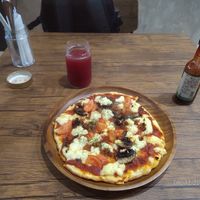 Not easy to find good vegan pizza in Japan. at Sonu Sonu in Fukuoka
