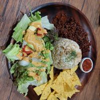 Taco plate 1300yen at Sonu Sonu in Fukuoka