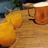 Afternoon lunch beverages at Sonu Sonu in Fukuoka